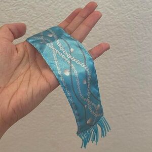 Mini Fashion Blue Turquoise Silver Heart Chain Scarf